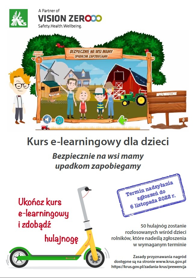 Plakat Kurs e-learning hulajnogi 2022 (2)