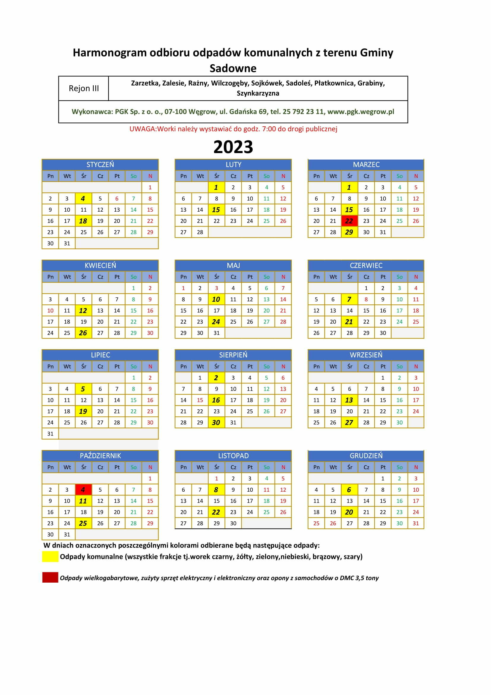 Kalendarz Sadowne 2023-3