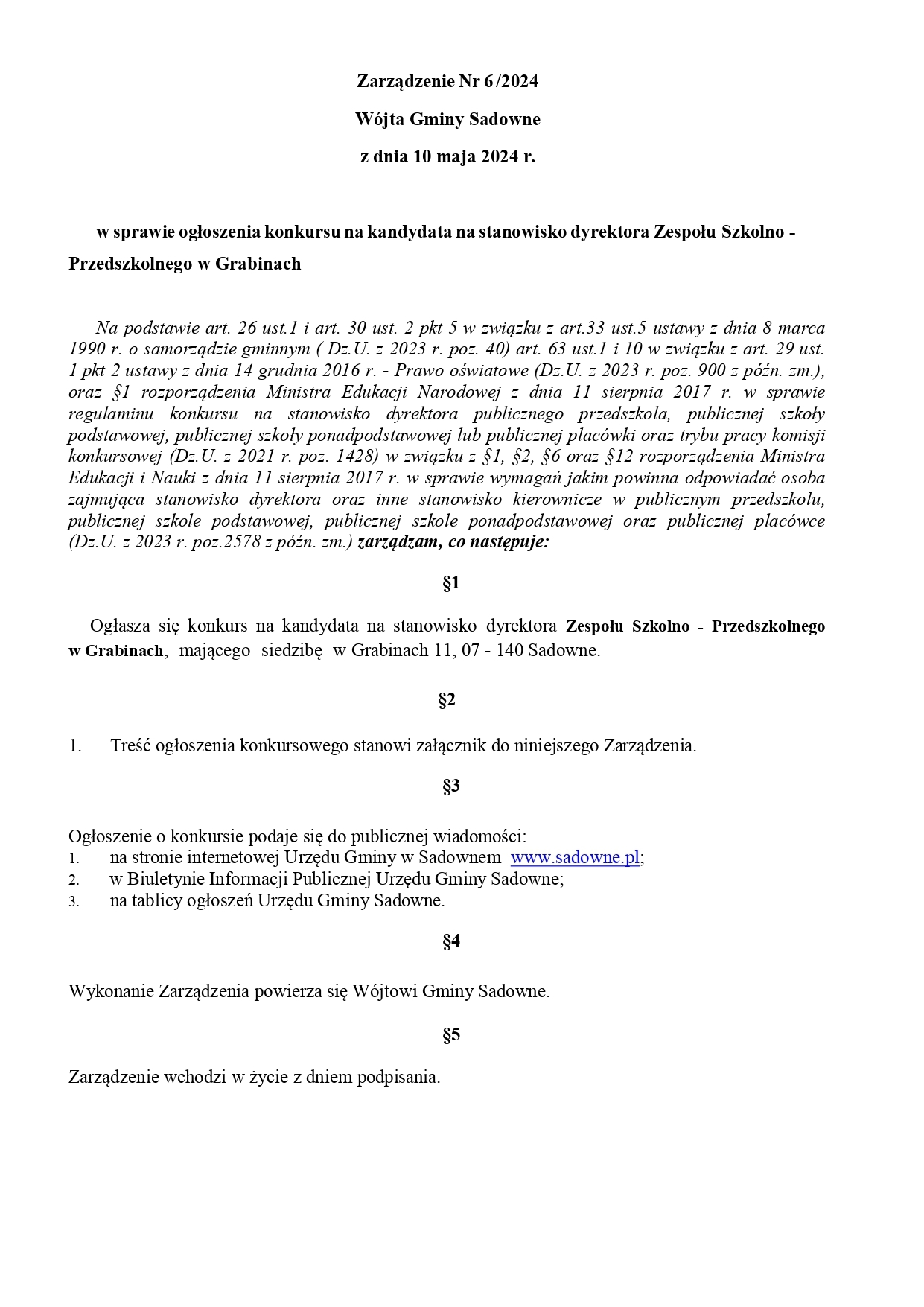 Zarządzenie Nr 6 2024_page-0001
