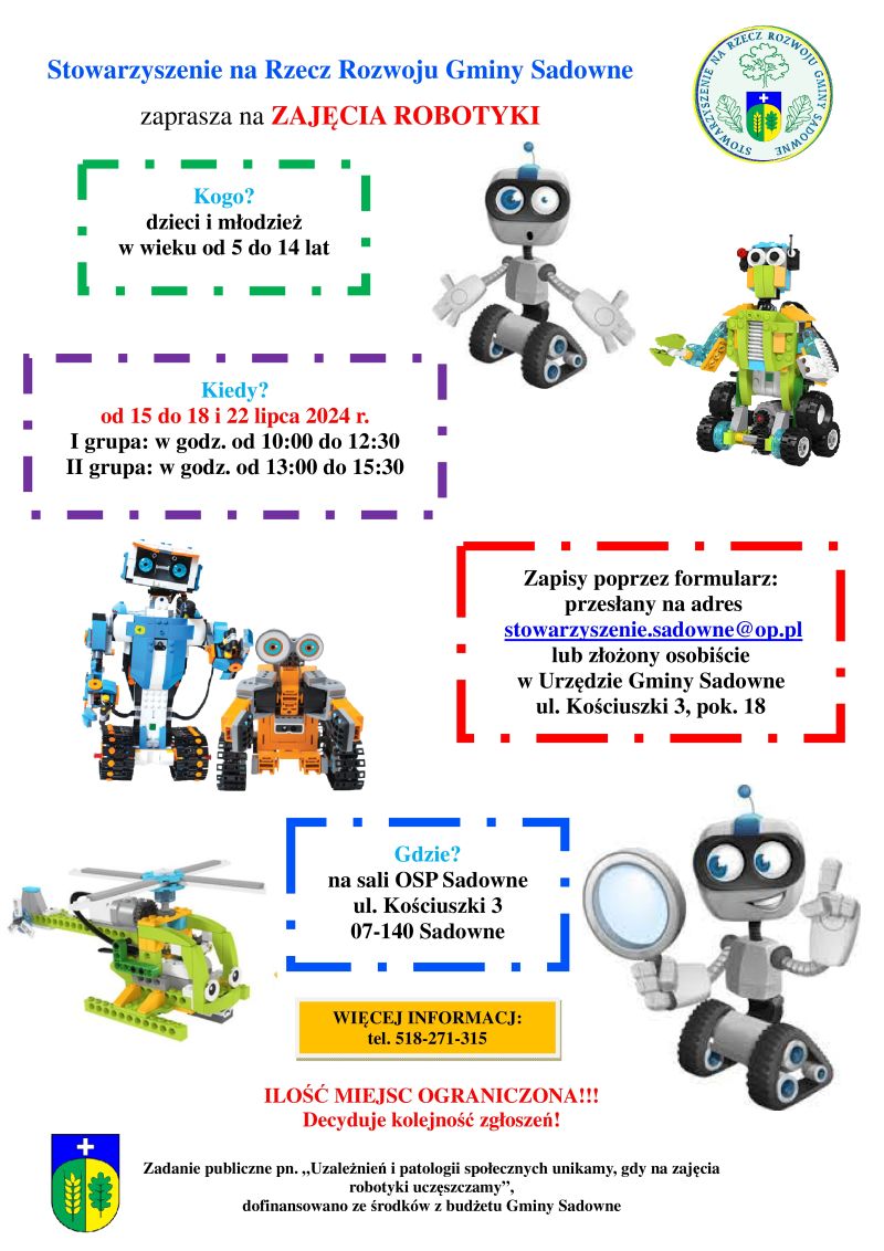 Plakat - zajęcia robotyki 2024