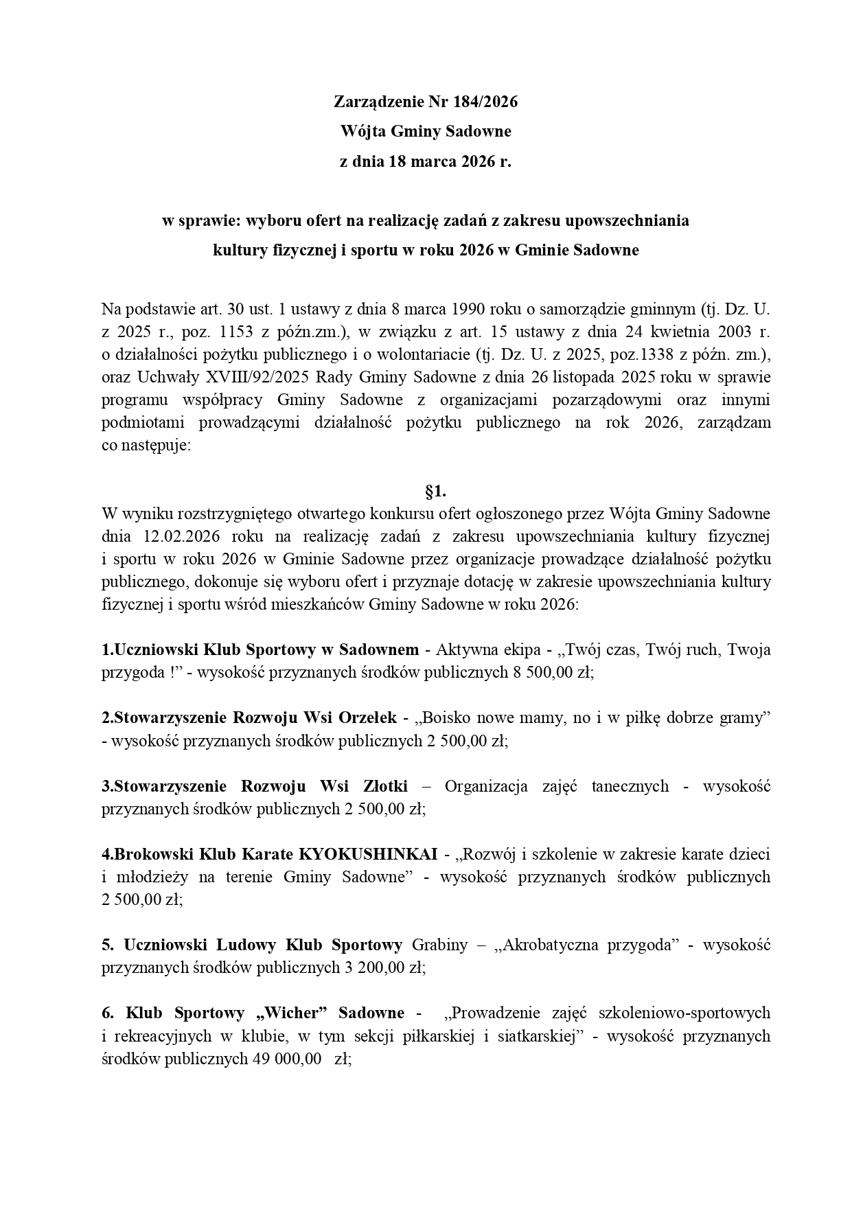2026 Zarządzenie z otwarcia ofert sport_page-0001